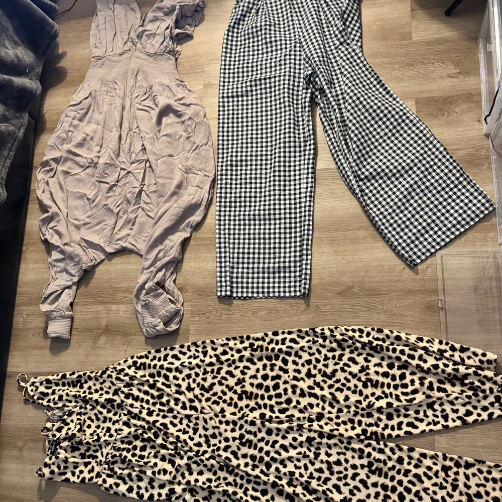 Brown and Black Jumpsuits with Bold Patterns